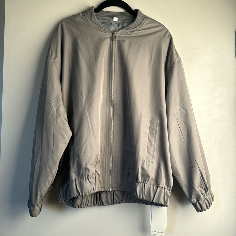 Commense gray bomber jacket NEW size M‎